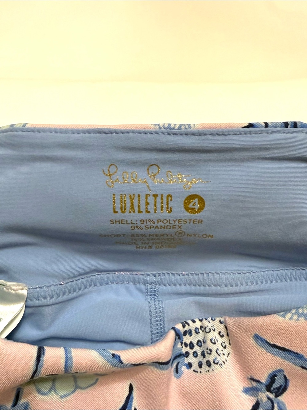Lilly Pulitzer Luxletic Size 4 Blue and Pink Golf Skort - Picture 3 of 9